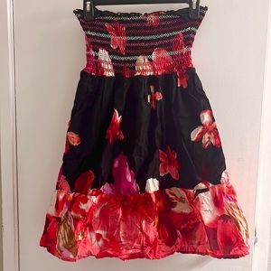 Floral sleeveless mini dress